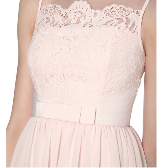Ted Baker Mimee Blush Pink Lace Bodice and Chiffon Dress Size 1 (US 4/S) - Picture 4 of 11